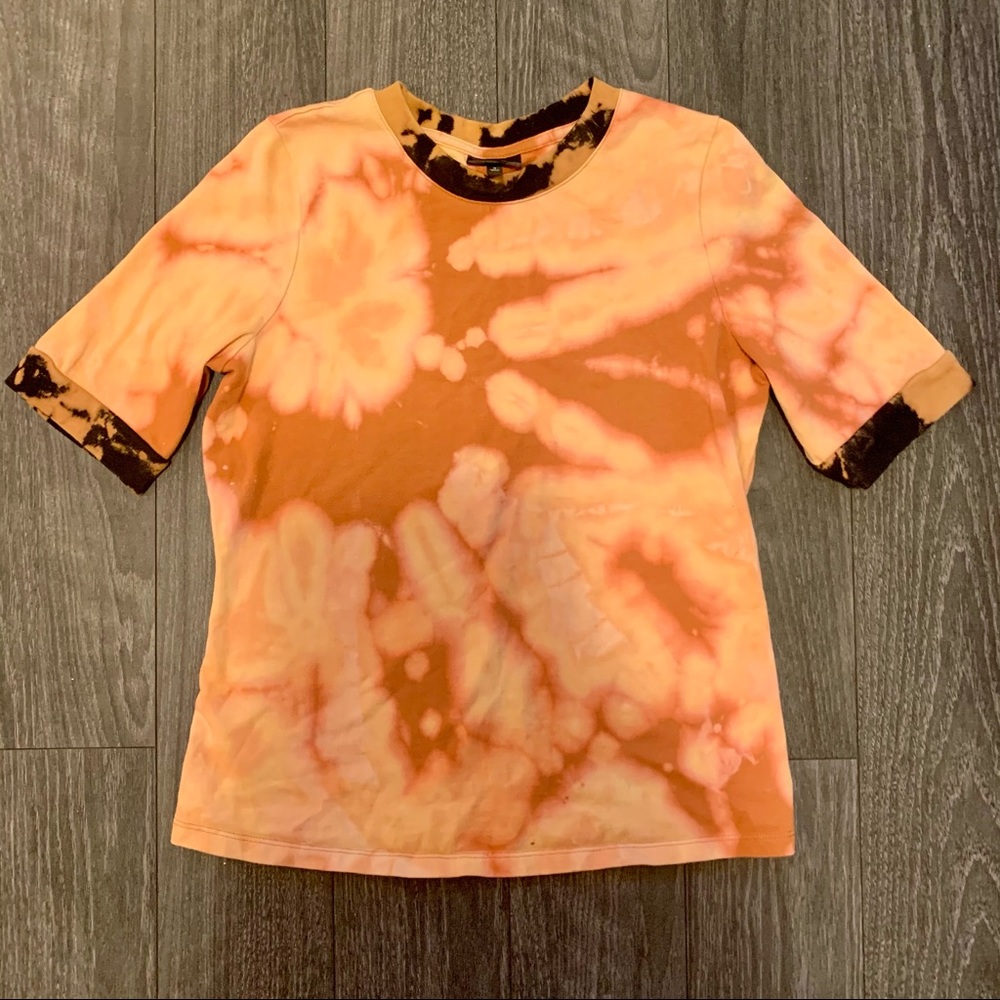 Custom Reverse Tie Dye Ringer Tee 100% Cotton - Picture 2 of 6